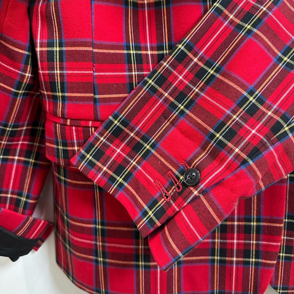 J. Crew Vibrant Holiday Red Plaid Suit (Trousers & Blazer) - Picture 12 of 13
